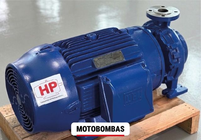 Motobomba WEG revisada, com selo de identificação da HP Motores Elétricos